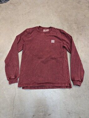 Devium The Coburn Heavyweight Sweatshirt Red Mens M Cotton